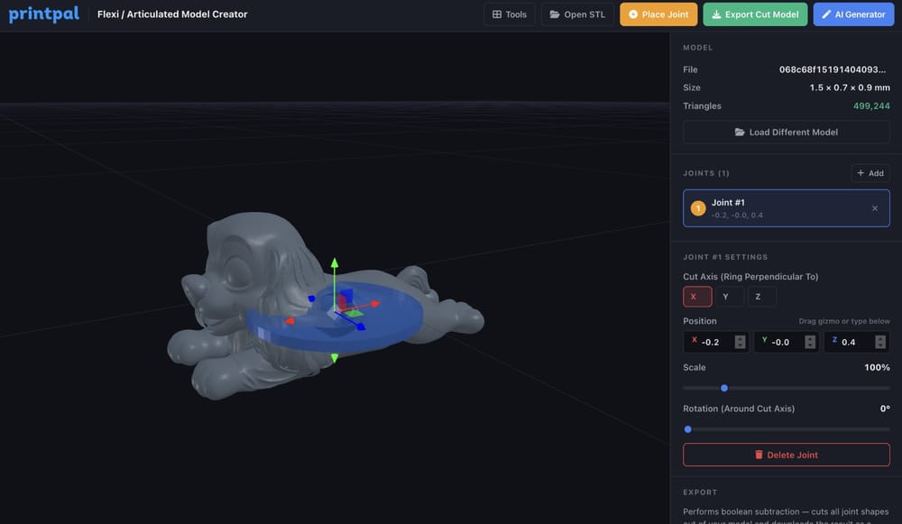 How to Turn Any 3D Model Into a Flexi Print With the Articulated Model ...