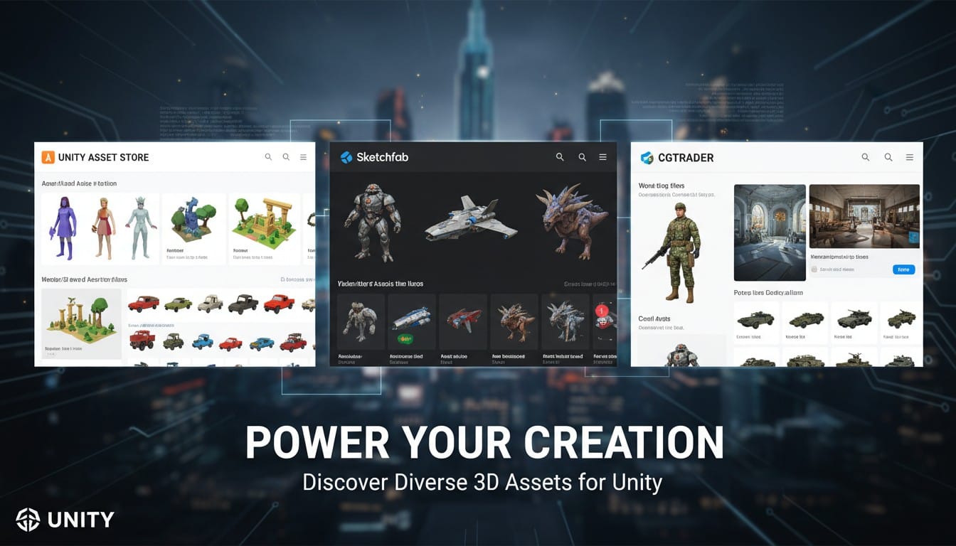 Top 7 Unity Asset Stores for Free 3D Models and Custom Generation