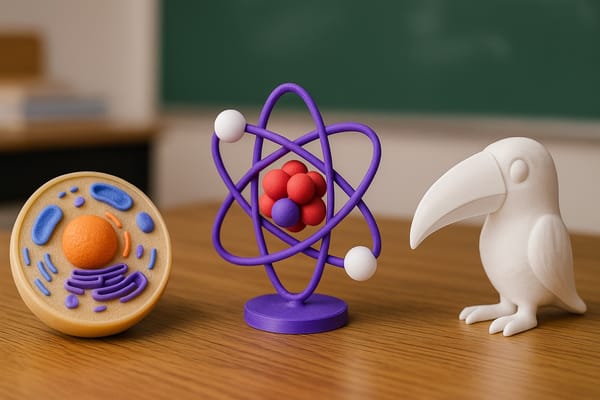Image-to-CAD in Science Class: 3D Printing Cell Models, Atoms, and Animal Adaptations