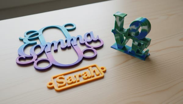 How to Make Custom 3D Printed Name Monograms & Name Plates