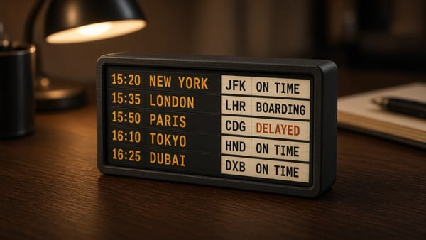 Build a Split-Flap Airport Board on an ESP32-C6